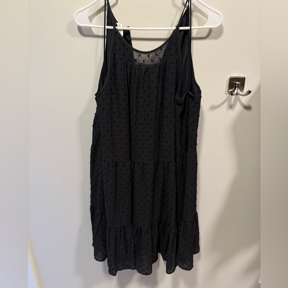Elegant Black Dress with Polkadots